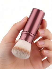 1支/2支装可伸缩粉底刷，柔软刷毛，易于上妆；可用作粉底刷、遮瑕刷、腮红刷、修容刷、古铜粉刷、散粉刷，旅行约会化妆刷，生日礼物，情人节礼物 - 彩色 - 查看 1