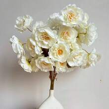 Bó hoa mẫu đơn nhân tạo bằng lụa, hoa mẫu đơn sống động như thật, thích hợp để cắm bình, trang trí đám cưới, nhà cửa hoặc để bàn. - Nhiều màu - Xem 11