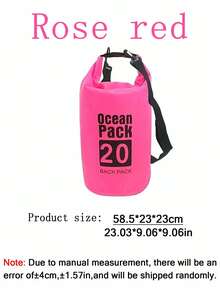 1件戶外旅行防水桶包 5L/10L/15L/20L 漂流溪流游泳防水背包 - 浮水防水乾袋,戶外漂流防水包 防水背包 | 500D PVC,沙灘包 防水手機殼 度假必需品 - 彩色 - 查看 17