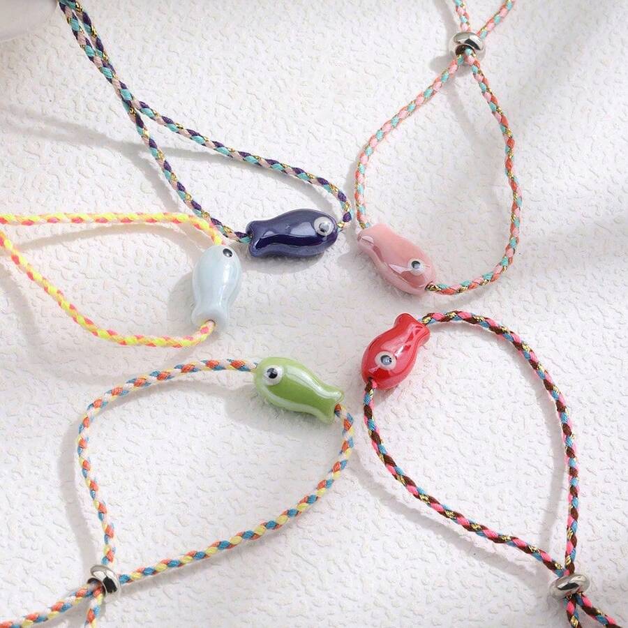 可爱的陶瓷鱼手链，适合日常佩戴 - 魚 - 查看 1