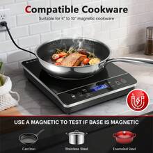 Portable Induction Cooktop Burner, 1800W Induction Hot Plate With LCD Touch, 20 Cooking Modes & 3-Hour Timer, Prevention Lock & Auto Shutoff, ETL Certified Electric Stove For Home, Dorm, RV - View 9
