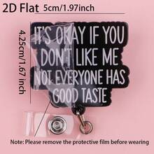 1pc Cute Cartoon Design Retractable ID Badge Holder Lanyard, Suitable For Teachers, Nurses, Hospital Staff, Office Workers As Gift - A - View 7