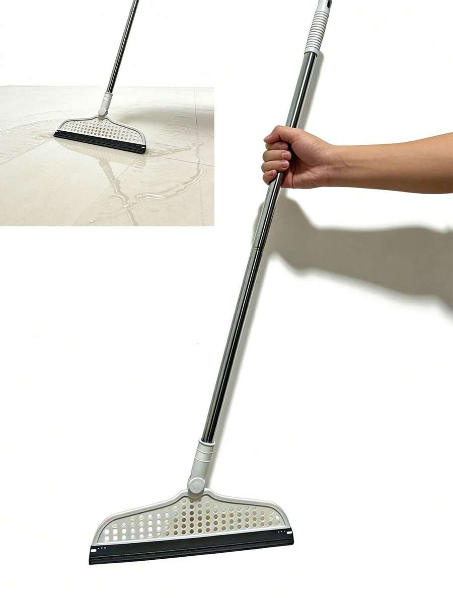 1 pieza Escoba mágica multifuncional de silicona, para uso en seco y húmedo, Limpiacristales antiadherente para baño, Herramienta de limpieza doméstica - Escoba de agua mágica - Ver 1