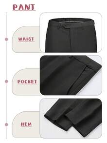 Luxury Men's Tuxedo Suit 2 Piece Set Rhinestone Lapel – Slim Fit Formal Blazer For Wedding Prom - Black and Gold - View 5