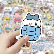 chiikawa 100张卡通涂鸦儿童贴纸，可爱账号素材，DIY贴纸，送给粉丝、家人和朋友的完美小礼物，女孩节礼物，白色情人节礼物，复活节礼物 - 彩色 - 查看 1