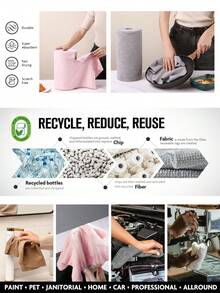 1pc Reusable Microfiber Cleaning Cloth Roll - 30 Sheets, 10x10 Inch (25x25cm) Each, With Perforated Design | Super Absorbent, Durable & Scratch-Resistant, Machine Washable | Multi-Purpose Cleaning Towel For Home, Kitchen, Restaurant, Auto Detailing & More - Grey - View 6