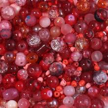 50g/Pack, 3-12mm Mixed Multicolored Glass Beads, Suitable For DIY Jewelry Making, Necklaces And Bracelets Crafts, Women Handmade Materials - Multicolor - View 14