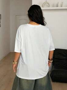 1pcs Women's Crew Neck T-Shirt Streetwear Style Von Ditch Snake Graphic Print Short Sleeve Summer Breathable Cotton Tee Ideal For Daily Wear Family Gatherings Summer Trips And Festive Occasions - trắng - Xem 2