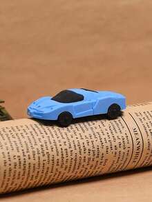 迷你賽車橡皮擦 - 黃色、紅色、綠色、藍色 - 合成橡膠鉛筆橡皮擦，適用於家庭、學校、教室獎勵、獎品、禮物和趣味文具、學習用品 | 明亮色彩橡皮擦，返校季 - 彩色 - 查看 3