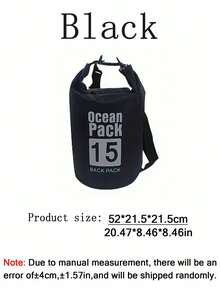 1件戶外旅行防水桶包 5L/10L/15L/20L 漂流溪流游泳防水背包 - 浮水防水乾袋,戶外漂流防水包 防水背包 | 500D PVC,沙灘包 防水手機殼 度假必需品 - 彩色 - 查看 23