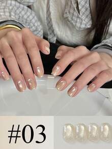 MISS SHAKA 10毫升春夏美甲冰透明晨曦花园系列粉蓝玻璃珠猫眼凝胶指甲油2026百搭美白四季流行闪光水晶美甲用品 - 彩色 - 查看 23