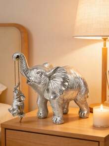 1pc Luxury Gold Elephant Statue, Modern Minimalist Home Decor. Ideal Choice For Living Room And Entryway Decoration. Makes It An Excellent Home Accessory. Suitable For Gifts And Collection, Applicable To Various Holiday Occasions. - A - View 5