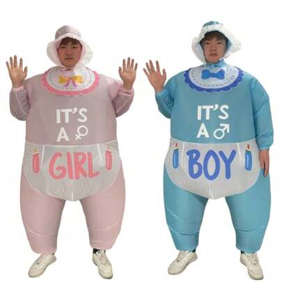 派对装扮、趣味充气派对道具、娃娃造型服装以及可以直立行走的充气服装