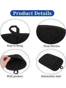 2pcs/4pcs Heat Resistant Insulation Pad, Kitchen Oven Mitt With Pocket, Baking Cooking Pot Holder Mat - View 10