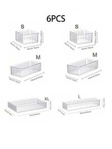 7pcs/6/1 Makeup Drawer Organizer Makeup Brush Organizer Clear Makeup Organizer Makeup Display Stand Organizer Divider Cosmetic Tool Storage Box - Multicolor - View 11