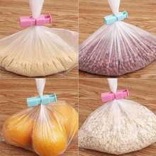 Clips de sellado de alimentos reutilizables, clips de sellado de plástico para el almacenamiento de alimentos frescos, clips para bolsas de aperitivos y pan para la cocina - Color aleatorio - 1 pieza - Ver 5