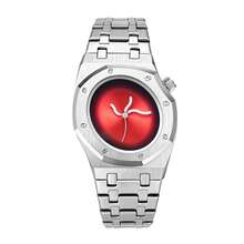 1 chiếc đồng hồ đeo tay nam màu bạc sang trọng, thiết kế bất đối xứng, dây thép, máy quartz, phù hợp cho công sở, các sự kiện xã hội, làm quà tặng. - Một cỡ - Xem 16