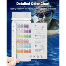 7 In 1 Pool Test Strips 150 Pool Spa And Hot Tub Test Strips Quick And Accurate Strips Pool Water Testing Kit For PH Free Chlorine Total Chlorine Hardness Bromine Cyanuric Acid And Alkalinity - 7 In 1 150 Pcs - View 4
