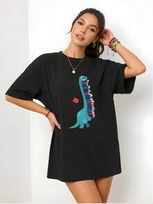Women T-Shirts - 黑色 - 查看 2