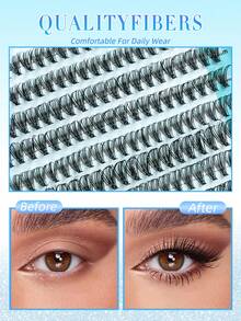Colash 240pcs Eyelash Clusters, 10D DIY Eyelash Extension, Faux Mink Fake Eyelashes - Premium D Curl Lash Fluffy Natural Thick Individual Lash Clusters, Suitable For DIY Eyelash Extension - Reusable, Lightweight And Easy To Wear, Suitable For Travel, Daily Wear (Suitable For Beginners), Weddings, Dates, Parties, Holidays, Also Makes A Great/Lash Tech Supplies - D - View 5