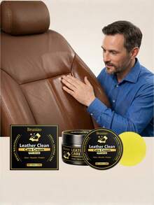 3-In-1 Leather Care Cream, Household & Automotive Leather Cleaner, Conditioner And Protectant - Solid State - View 5