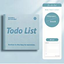 OBOVAY Todo List Notebook, Undated Daily Task Checklist Planner, PU Hardcover Time Management Journal, For Office Work, School Study & Home Planning, Back To School & Christmas Gift For Students, Office Workers - Multicolor - View 12