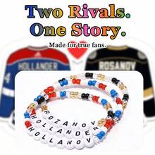 Heated Rivalry Inspired Bracelets Merch Stuff, Beaded Ilya Rozanov Shane Hollander Bracelet Gifts Jersey Outfits Accessories Jewelry Merchandise Fans Women Men Birthday Valentines Day - Initial - View 4
