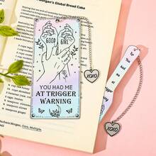 Bộ 1/2 chiếc kẹp sách bằng thép không gỉ chủ đề lãng mạn nóng bỏng, kèm mặt dây chuyền hình trái tim "XOXO" lãng mạn, món quà hoàn hảo cho những người yêu thích tiểu thuyết lãng mạn đen tối và tiểu thuyết nóng bỏng, cũng như những người hâm mộ sách. - Một kích cỡ phù hợp cho tất cả - Xem 8