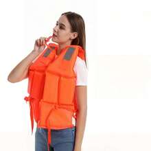 1pc Adult Plus Size Thick Design Life Jacket, Suitable For Boating, Fishing, Rescue, Swimming - Multicolor - View 3
