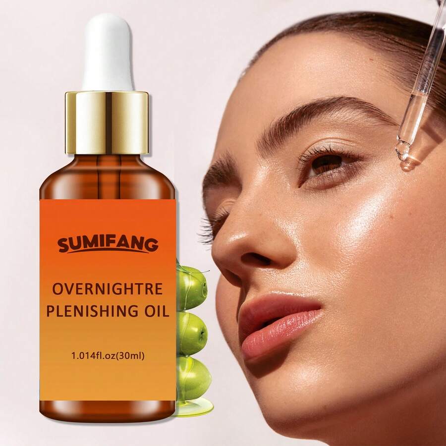 SUMIFANG 30毫升植物精华面部精油，滋养保湿，适合敏感肌肤。滋养肌肤，补充水分，修护肌肤，改善暗沉粗糙。防止妆容脱落，不飞粉，不油腻，不易致痘。