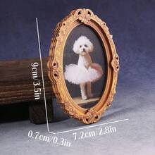 1 Piece Of Refrigerator Magnet Featuring A Pink Dress Teddy Bear Design, Vintage-Style Oval Shape, Photo Frame Design, A Fun Home Decoration Accessory, And A Holiday - 預設 - 查看 4