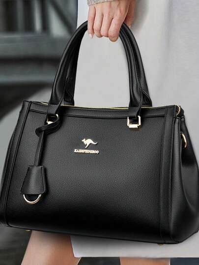 Túi xách nữ thời trang bằng da PU mềm mại, quai xách, túi đeo vai chéo thiết kế cao cấp, túi mua sắm cỡ lớn dành cho nữ.