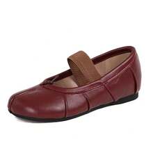 2026 New Model I Split-Toe Shoes Women, New Pleated Flat Shallow Bow Ballet Pigtoe Shoes, Elegant Women's Shoes - 紅色(2.5內增高) - 查看 12