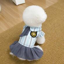 Bộ váy JK mùa xuân/hè mới của One Piece, kiểu dáng sinh viên mùa hè cho JK, phù hợp cho thú cưng tham dự tiệc và chụp ảnh, trang phục đôi cho chó nhỏ, bộ huy hiệu trường học. - Nhiều màu - Xem 4