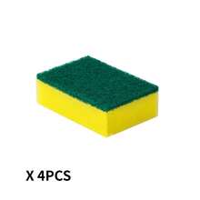 4/6/10pcs High Density 10*7*2.5cm Rectangular Sponge Scrubber, Double-Sided Sponge Scrub Pad, Absorbent And Non-Stick, Kitchen Cleaning Sponge - Right-angled Sponge - View 9