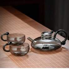 耐热玻璃茶壶，鼠形水壶，适用于电陶炉，家用花卉茶壶，吉祥鼠图案 - 彩色 - 查看 3