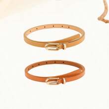 4pcs Minimalist Women & Teenage Students Fashion Belt Set - Multicolor - View 12