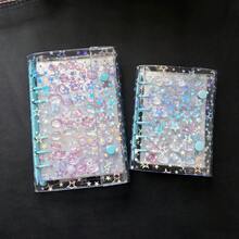 1pc A6/A7 Starry Shiny Loose Leaf Binder, Sticker Book, FEINIBOOK Double Ring Soft PU Cover Loose Leaf Binder, PP Material, Transparent Inner Pages Refill, Kpop Card Storage, DIY Sticker Book, Notebook, Scrapbook, Plastic Material - A - View 6