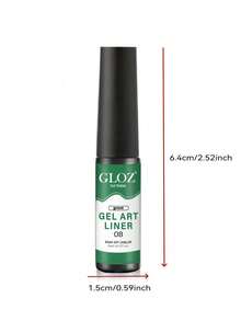 GLOZ 1件 3D凝膠美甲筆，細刷頭適用於漩渦/法式美甲彩繪，適合居家DIY或美甲沙龍設計，送給女孩的禮物 - 彩色 - 查看 5