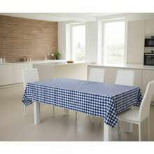 Kiva Stain-Resistant Tablecloth, Medium Checkered Pattern, Extra Soft Touch, Teflon Coated And Waterproof, Sizes From 100x140 To 300x140 Cm And Round 140 Cm - Stain-Resistant Tablecloth - Available In 15 Colors - 選項13 - 查看 1
