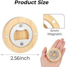 散装木制开瓶器，磁性竹制开瓶器，适用于冰箱贴、礼品、婚礼、派对、酒吧、餐厅 - 查看 8