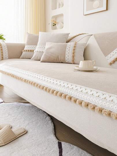 1件防水奢华雪尼尔沙发套，全新宠物座垫，四季通用沙发套，防刮座垫套，可机洗，适用于卧室和客厅装饰