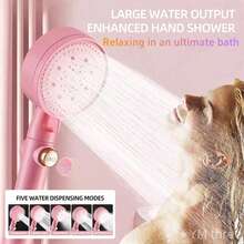 5-Function Shower Head With Switch Button, ABS Material, High Pressure Shower Set With 59.06-Inch Hose, Designed For Shower Or Bathtub Use Only. Ideal Mother's Day Or Birthday Gift - Single Shower - View 6