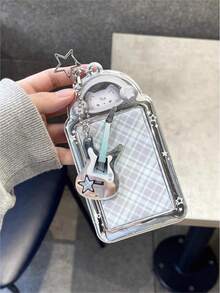 1 PC Cute Cat Card Holder Rock Bass Cute Cat Rabbit Card Holder - PVC Idol Chasing 3-Inch Small Card Storage Display Card Frame - Multicolor - View 9