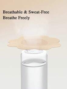 100PCS Women Flower Shape Disposable Nipple Covers, Invisible Adhesive Breast Petals For Strapless & Backless Dresses - Multicolor - View 4