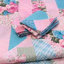 Double Bedspread Printed Fabric Simple 3 Pieces Daily Use - 粉色 - 查看 2