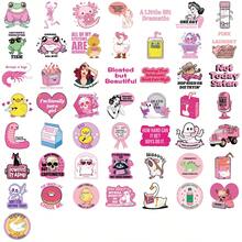 50 miếng dán meme màu hồng ngộ nghĩnh, hoạt hình, châm biếm, dùng cho sổ lưu niệm, trang trí thẩm mỹ, dán mũ bảo hiểm, xe địa hình, decal vinyl chống thấm nước dùng cho bình nước, máy tính, laptop, điện thoại, hành lý, sổ tay, tủ lạnh. - 1 Set - Xem 5