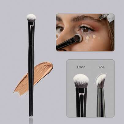 1pc Cat Paw Shaped Angled Makeup Brush, Whitening & Concealing, Hides Dark Circles & Blemishes, Blends Concealer & Cream Products For Flawless Coverage, Cruelty-Free
