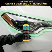 HGKJ P4 汽车大灯清洁修复液，汽车大灯修复液，无需抛光，汽车大灯外壳老化清洁剂，透镜泛黄抛光剂，汽车涂层，照明清洁剂，大灯泛黄和划痕修复抛光工具套装（30/100毫升） - 彩色 - 查看 12
