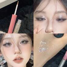 Shimmer Glitter Liquid Eyeshadow Multi-Use Waterproof Highly Pigmented Matte Finish Long Wear Eye Makeup Easy Application Daily Essential Gift For Women - Multicolor - View 4